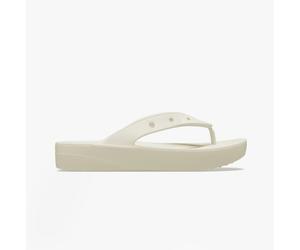 Crocs 207714-2Y2 CLASSIC PLATFORM FLIP Womens Flip-Flops Bone - UK 8