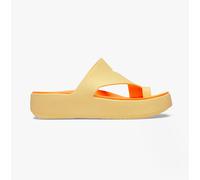 Crocs 210834-78Z GETAWAY PLATFORM TOE LOOP Womens Sandals Golden Hour - UK 3