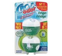 Crocs 3XFridge Deodoriser, Twin Pack - Citrus Scent, White, Gel, Area Deodoriser, 2 Count, 30 Days, Kitchen, Refrigerator
