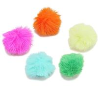 Crocs Unisex's 80s Neon Puff Ball 5 Pack Shoe Charms, One Size