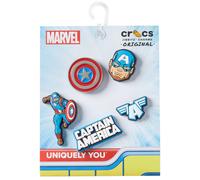 Crocs Unisex's Captain America 5 Pack Shoe Charms, Multicolor, One Size