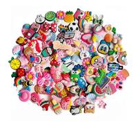Crocs Badge Shoe Charm DIY Shoe Pin Shoe Pin Set Shoe Pin Set Shoe Pin Pins for Crocs Removable PVC Shoe Decoration Accessories for Children Teenagers Pack of 100, no