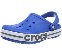 Crocs Bayaband Clogs, Unisex Clogs, Lightweight and Secure Fit Bright Cobalt/Slate Grey Size 3 UK Men/ 4 UK Women