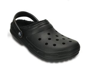 Crocs Black Classic Lined Clogs