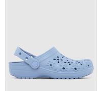 Crocs Blue Classic Floral Cut Out Clog Girls Youth Sandals UK 5 (EU 37)