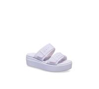 Crocs Women Sandal, Brooklyn Buckle Frosted Low Wedge, Purple Moon, 8 UK Women