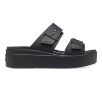 Crocs Brooklyn Buckle Low Womens Platform Slide Sandals Black Size 4-8
