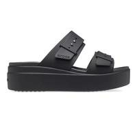 Crocs Brooklyn Buckle Low Womens Platform Slide Sandals Black Size 4-8