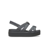 Crocs Women,Brooklyn Knot Low Wedge, Carbon, 6 UK Women