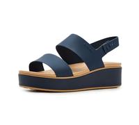 Crocs Brooklyn Matte Wrap Low Wedge Navy/Cashew Size 4 UK Women