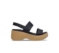 Crocs Brooklyn Sky Platform Wedge Sandals Black