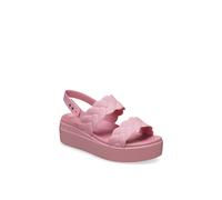 Crocs Brooklyn Woven Low Wedge In Pink Pink