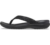 Crocs Capri V Glitter Flip W, Black, 4 UK Men/ 5 UK Women