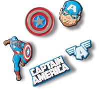 Crocs Unisex's Captain America 5 Pack Shoe Charms, Multicolor, One Size