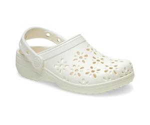 Crocs Chalk Floral Cut Out Classic Clogs