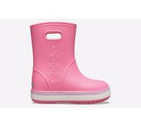 Crocs Childrens Unisex Crocband Rainboot Pull On Wellington Junior - Pink Mixed Material - Size UK 2 Infant