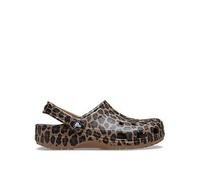 Crocs Classic Animal Clog -Sepia/Leopard, Brown, Size 5, Women Brown