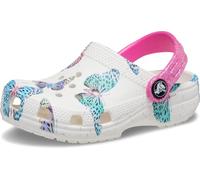 Crocs Classic Butterfly Clog Kids 208297, Unisex-Adult Slippers, White Multi, 33 EU