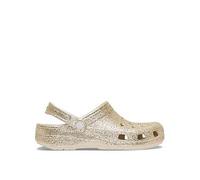 Crocs Classic Chunky Glitter Clog, Cream, Size 4, Women Cream