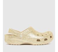 Crocs Classic Chunky Glitter Clog Sandals in Gold UK 6 (EU 39)