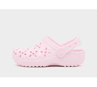 Crocs Unisex-Child Classic Clogs with Floral Cut Out Design, Kids and Toddler Shoes, Pink Milk, 13 UK Child