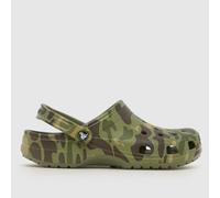 Crocs Classic Duck Camo Clog Sandals in Green Multi UK 8 (EU 43)