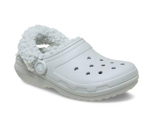 Crocs Classic Fleece Lined Thermoplastic Mens Atmosphere Clogs - White - Size UK 7