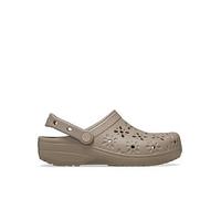 Crocs | Unisex | Classic Floral Cut-Out | Clogs | Taupe | W8/M7