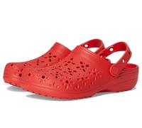 Crocs Classic Floral Cut-Out Clog Cherry Red Size 2 UK Men/ 3 UK Women
