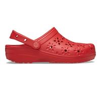 Crocs Classic Floral Cut-Out Clog Cherry Red Size 7 UK Men/ 8 UK Women