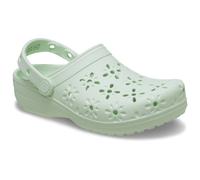 Crocs - Classic Floral Cut Out Clog - Sandals size 4, green