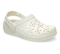 Crocs Classic Floral Cut Out Thermoplastic Chalk Clogs