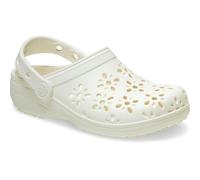 Crocs Classic Floral Cut Out Thermoplastic Chalk Clogs - UK 7 / EU 41-42 / US M8W10