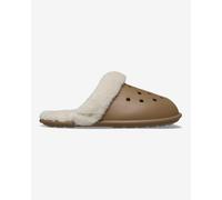 Crocs Classic Fuzz Scuff Slippers Brown White - 36-37