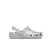 Crocs Classic Glitter Clog, Silver, Size 4, Women Ilver
