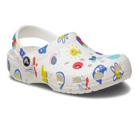 Crocs Classic Graphic Synthetic Kids White/Multi Clogs UK 6