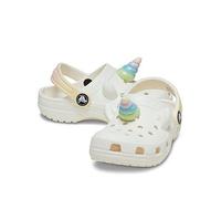 Crocs Classic I AM Rainbow Unicorn Clog, Cream, Size 5 Younger Cream