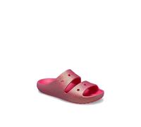 Crocs Classic Iridescent Glitter Sandal In Dark Pink Dark Pink 6
