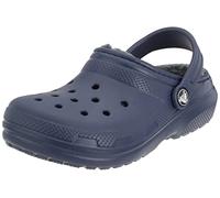 Crocs Classic Lined Youth Boys Back Strap Clog Sandals In Navy Size UK 1 - 6