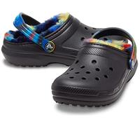 Crocs Classic Lined Spray Dye Clog, Black/Multi, 12 UK Child