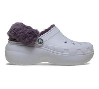 Crocs | Women | Classic Platform Fuzz Lined | Clogs | Frosted Grape | 8