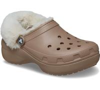 Crocs | Women | Classic Platform Fuzz Lined | Clogs | Latte | 3