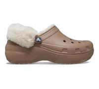 Crocs | Women | Classic Platform Fuzz Lined | Clogs | Latte | 6