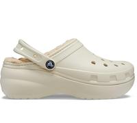 Crocs Classic Platform Lined Synthetic Women's Bone Clogs UK 4