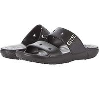 Crocs Classic Sandal, Unisex-Adult Sandal Two Strap Slip On Sliders, in Black, Size M3W4 UK