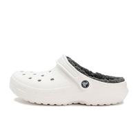 Crocs Unisex Classic Lined Clog - Soft Fuzzy Liner for Extra Warmth, Slip-On - White/Grey UK M5/W6