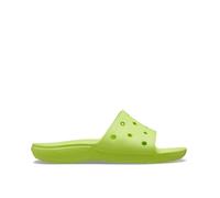 crocs classic Slide Sandals for Men and Women - Slip-On Style with Jibbitz charms croslite Foam Footbed and Open Toe Limeade Mens 7 Womens 9 Mediu