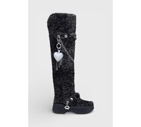 Crocs Classic Unfurgettable Knee High Boot Black Leopard - 8