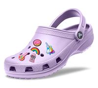 Crocs Classic Unisex Adults T-Bar Pumps, Purple (Lavender), 7 UK Men/8 UK Women Shoe Charm 5-Pack | Personalize with Jibbitz, Everything Nice, One Size