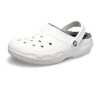 Crocs Classic Unisex Lined Clog, Soft, Fuzzy Liner for Extra Warmth with Slip On Style, in White / Grey Lining, Size M4W5 UK